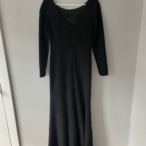 Eliza J black long sleeve gown